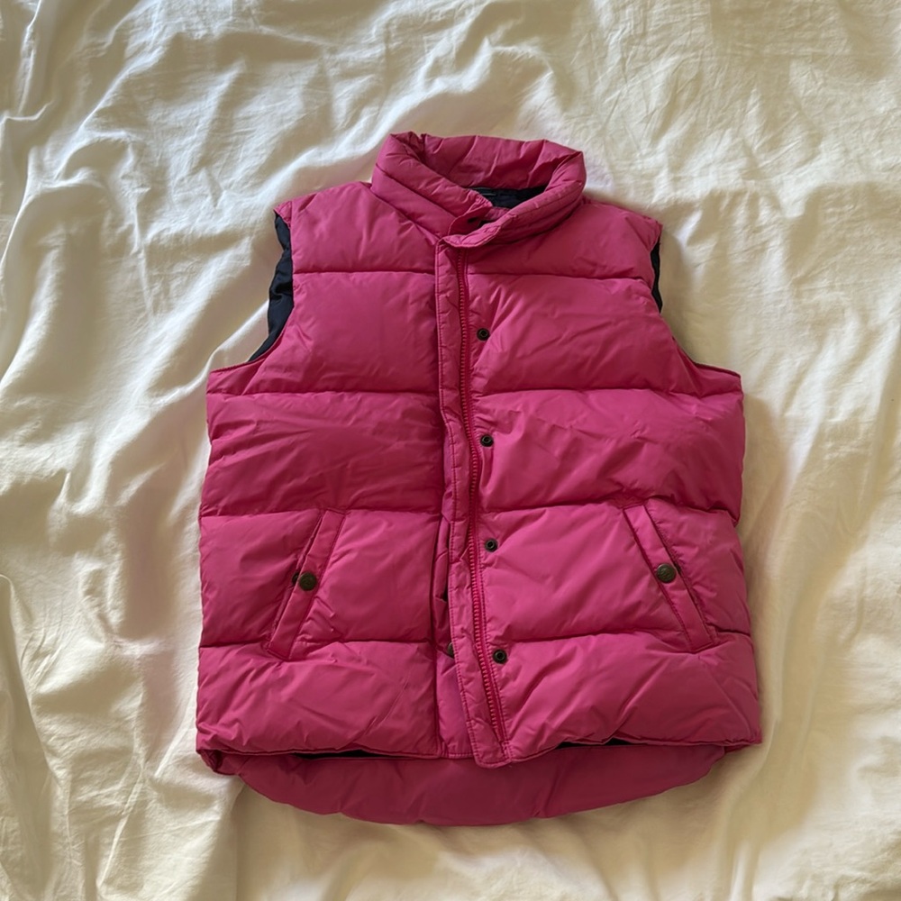Pink puffer vest